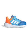 Blaue und orangefarbene Sneakers mit Cloudfoam-Sohle Adidas Tensaur Run 3.0 EL I