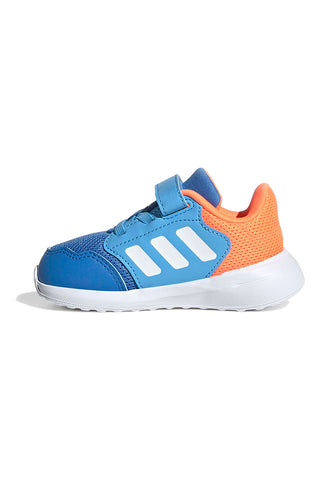 Blaue und orangefarbene Sneakers mit Cloudfoam-Sohle Adidas Tensaur Run 3.0 EL I