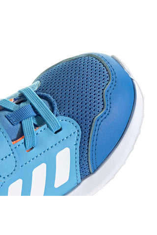 Blaue und orangefarbene Sneakers mit Cloudfoam-Sohle Adidas Tensaur Run 3.0 EL I