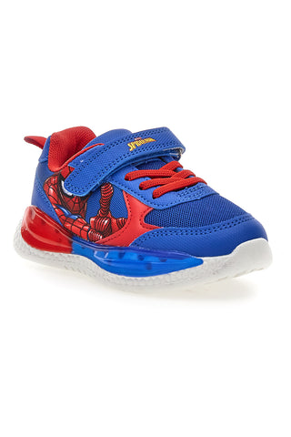 Blaue und rote Turnschuhe mit Lichtern Spiderman M14474