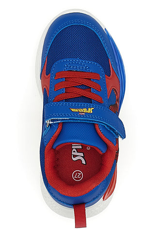 Blaue und rote Turnschuhe mit Lichtern Spiderman M14474