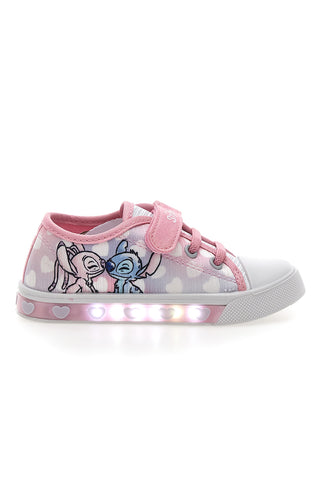 Sneaker rosa con luci Stitch D14450