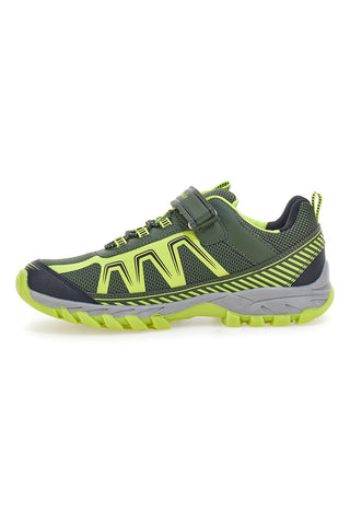 Scarpa da ginnastica da ragazzo grigia e verde fluo con strappo Australian Spin
