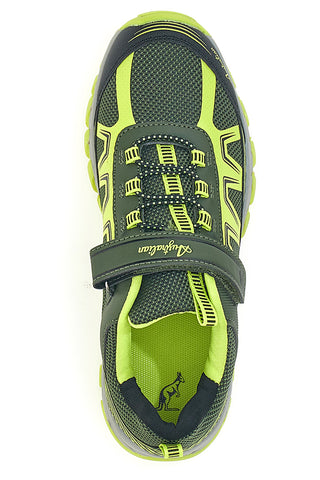 Scarpa da ginnastica da ragazzo grigia e verde fluo con strappo Australian Spin