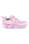 Sneakers rosa con strappi e luci Mkids MJ6036