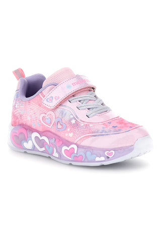 Sneakers rosa con strappi e luci Mkids MJ6036