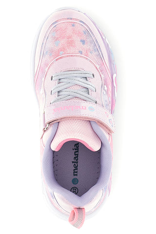Sneakers rosa con strappi e luci Mkids MJ6036