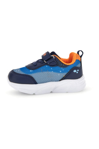 Sneakers blu con strappo, luci e dettagli marini M kids MJ6031