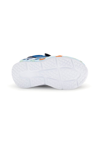 Sneakers blu con strappo, luci e dettagli marini M kids MJ6031