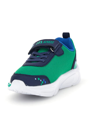 Calzature blu e verdi con luci e strappo M kids MJ6040