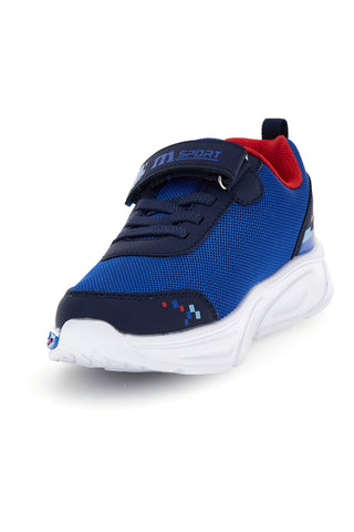 Sneakers blu con strappi e luci Mkids MJ6040