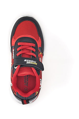 Schwarze und rote Schuhe mit Lichtern und Riemen Cars D5010220T10