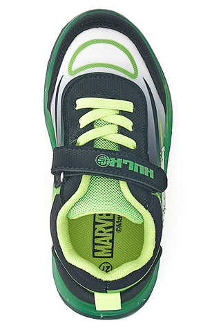 Scarpe nere e verdi con luci e strappo Mavengers R1010212T