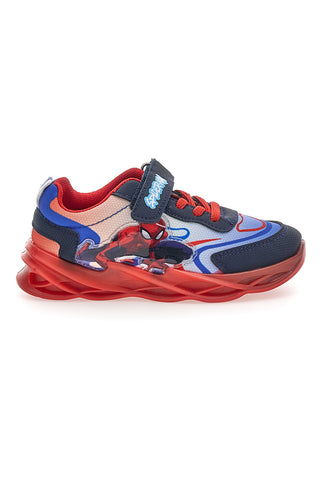Scarpe blu e rosse con luci e strappo Spiderman R1310639T10