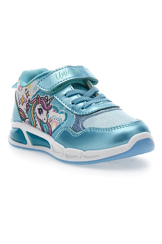 Scarpe azzurre con luci e strappo Funicorn S8010199T10