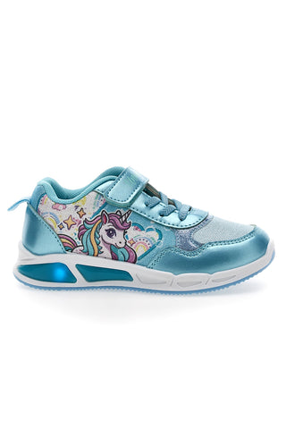 Scarpe azzurre con luci e strappo Funicorn S8010199T10