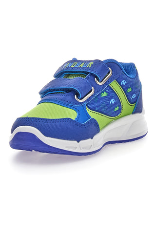 Scarpe blu e verdi con luci e doppio strappo Dinosaur S8020203T