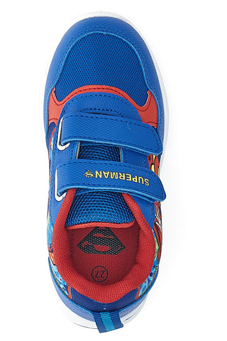 Scarpe blu e rosse con luci e doppio strappo Superman W1030028T