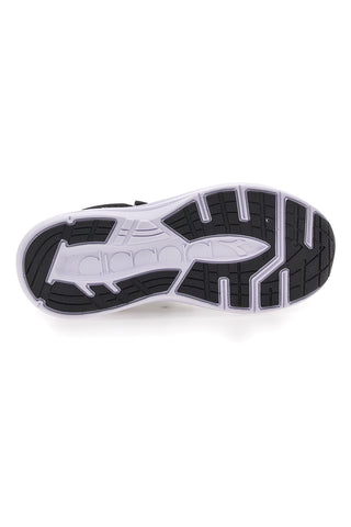 Diadora Snipe 3 JR schwarze Sneaker mit pinkfarbenen Details und Klettverschluss