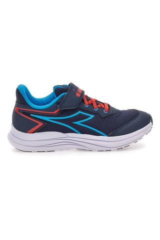 Diadora Snipe 3 JR blaue Turnschuhe mit Klettverschluss