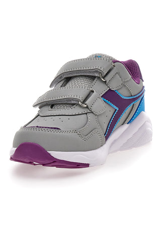Sneakers grigie con velcro Diadora Falcon 5 SL JR V