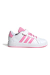 Adidas Grand Court 2.0 EL C Sneaker mit Klettverschluss in Weiß und Rosa