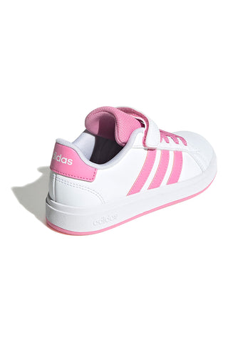 Adidas Grand Court 2.0 EL C Sneaker mit Klettverschluss in Weiß und Rosa