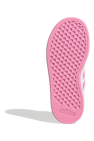 Adidas Grand Court 2.0 EL C Sneaker mit Klettverschluss in Weiß und Rosa