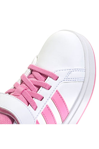 Adidas Grand Court 2.0 EL C Sneaker mit Klettverschluss in Weiß und Rosa