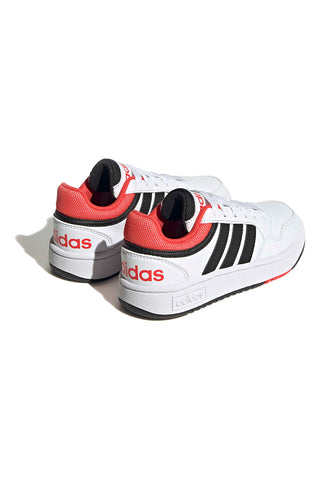 Sneakers bianche e nere basse Adidas Hoops 3.0 K
