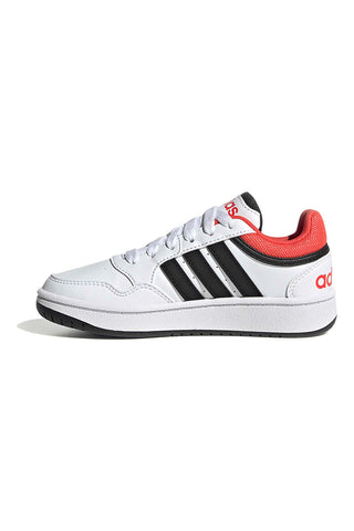 Sneakers bianche e nere basse Adidas Hoops 3.0 K