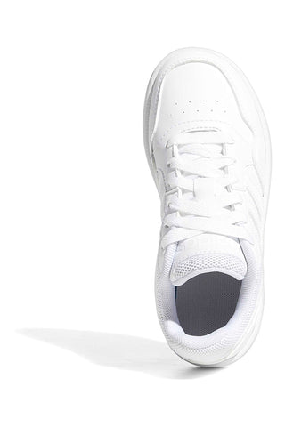 Klassische weiße Adidas Hoops 3.0 K Sneaker