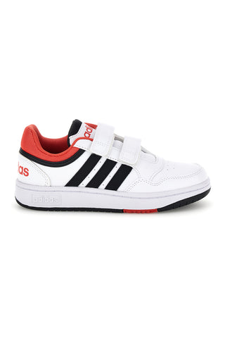 Weiße Turnschuhe mit Doppelriemen Adidas Hoops 3 Cf c
