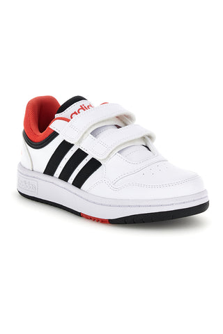 Weiße Turnschuhe mit Doppelriemen Adidas Hoops 3 Cf c