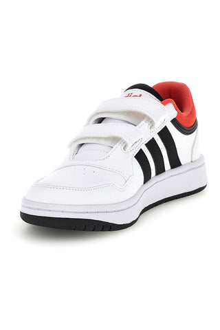 Weiße Turnschuhe mit Doppelriemen Adidas Hoops 3 Cf c