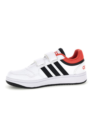Weiße Turnschuhe mit Doppelriemen Adidas Hoops 3 Cf c
