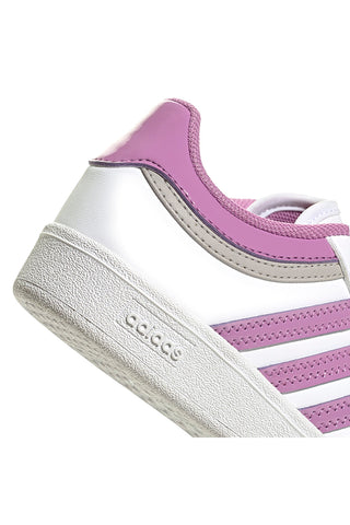 Adidas Hoops 4.0 CF C Sneaker in Weiß und Lila mit Klettverschluss
