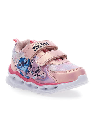 Rosa Sneakers mit Lichtern mit Stitch-Druck D6020161S