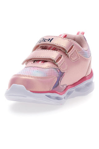 Sneakers rosa con luci con stampa Stitch D6020161S
