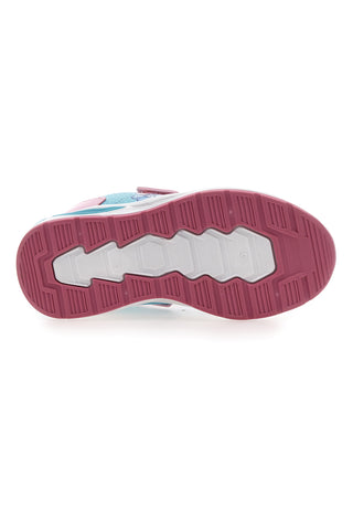 Sneakers rosa celeste con luci con stampa Stitch D6020142S