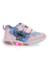 Rosa-blaue Sneakers mit Lichtern und Stitch-Druck D6020150S