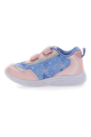 Rosa-blaue Sneakers mit Lichtern und Stitch-Druck D6020150S