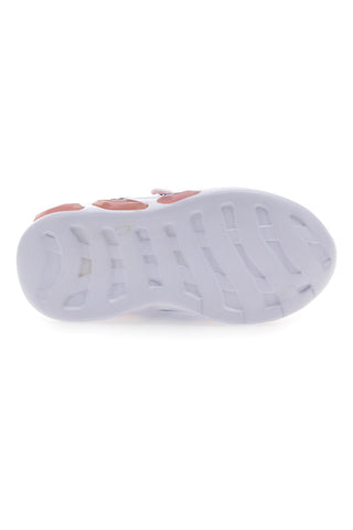 Rosa-blaue Sneakers mit Lichtern und Stitch-Druck D6020150S