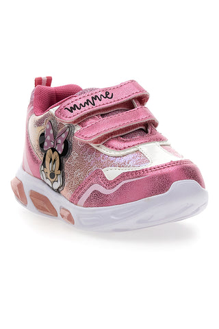 Rosa Sneakers mit Lichtern mit Minnie-Maus-Druck D3010711S