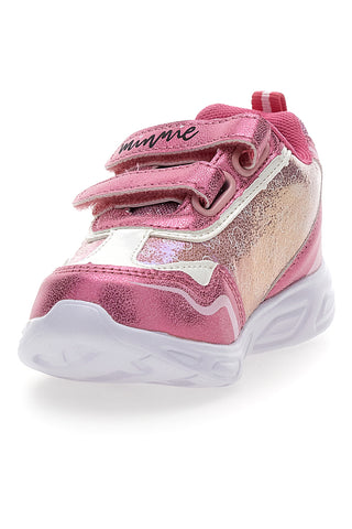 Rosa Sneakers mit Lichtern mit Minnie-Maus-Druck D3010711S