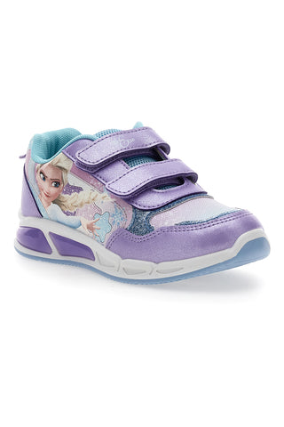 Lila hellblaue Sneakers mit Frozen-Druck D4310649S