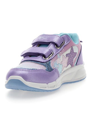 Lila hellblaue Sneakers mit Frozen-Druck D4310649S