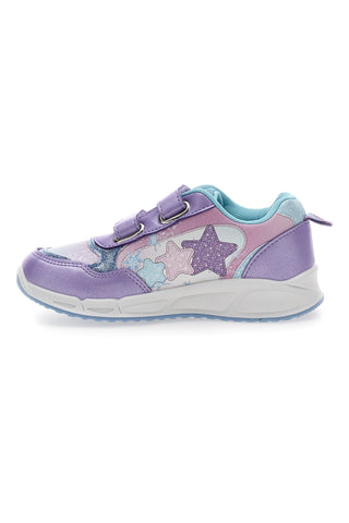 Lila hellblaue Sneakers mit Frozen-Druck D4310649S