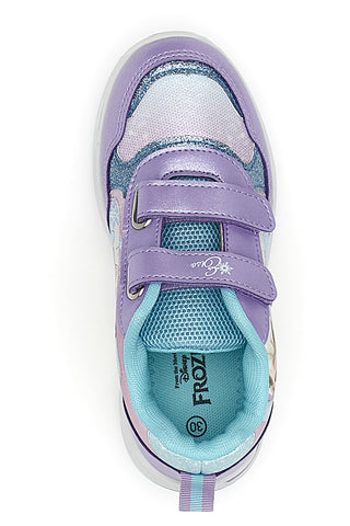 Lila hellblaue Sneakers mit Frozen-Druck D4310649S