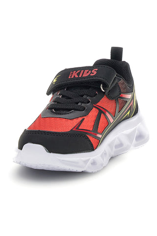 Sneakers Nere e Rosse con luci Pitt kids 11562